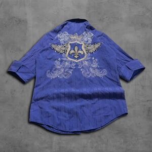 Y2K Relaxed 2000s Patroncito Streetwear Affliction Like Grunge Shirt